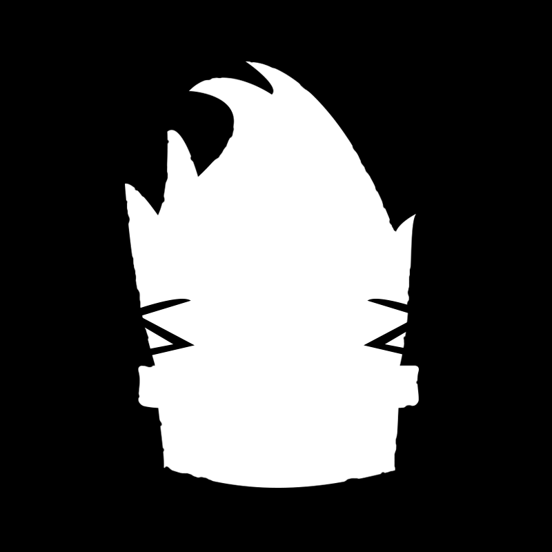 White line silhouette mark