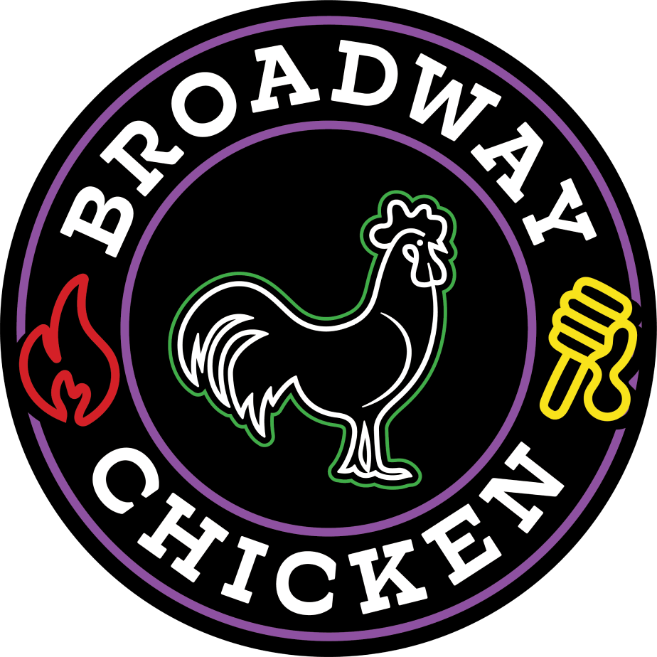 Broadway Chicken neon roundel logo