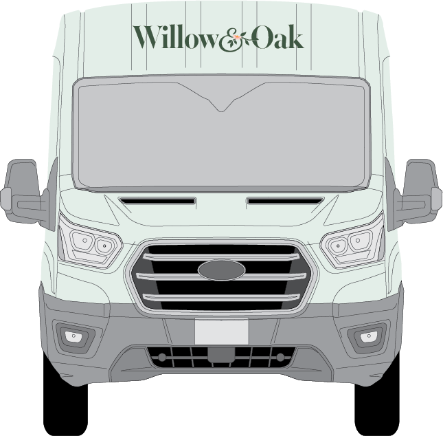 Van wrap mockup, front