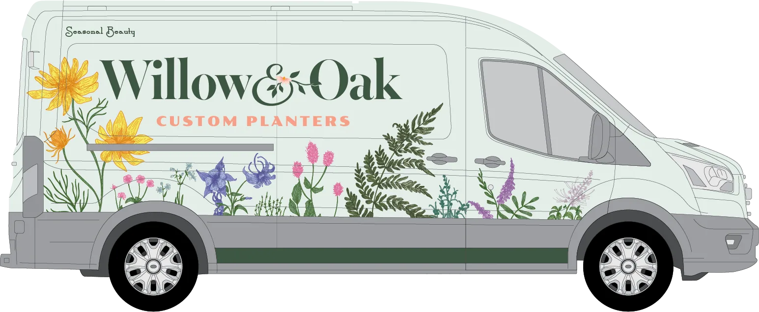 Van wrap mockup, driver side