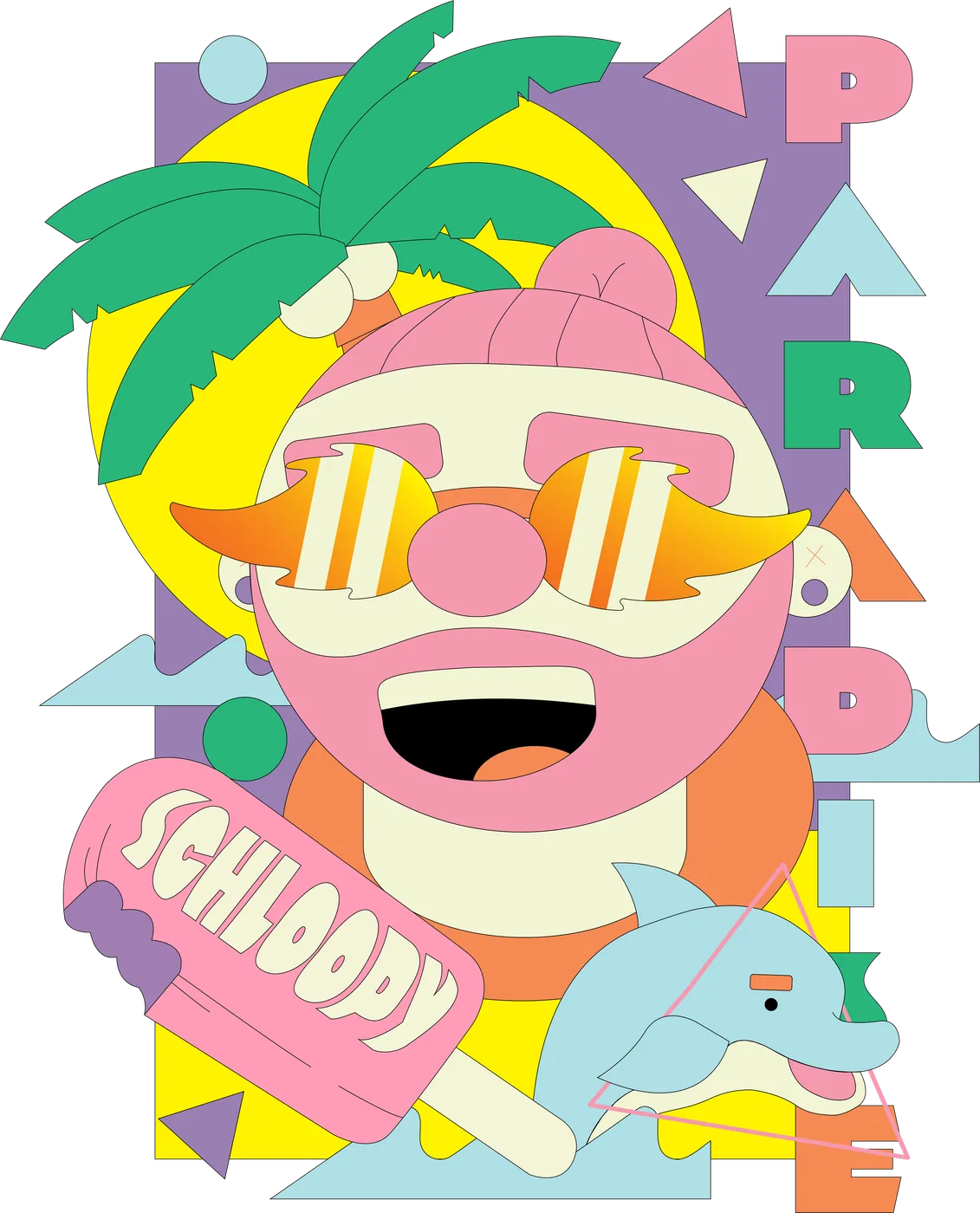 Chubby character poster