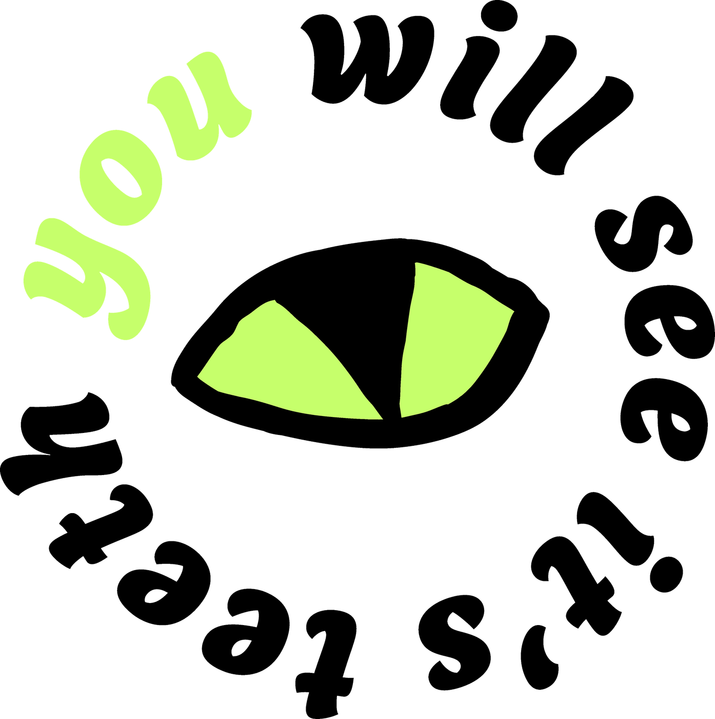You will see its teeth eye badge