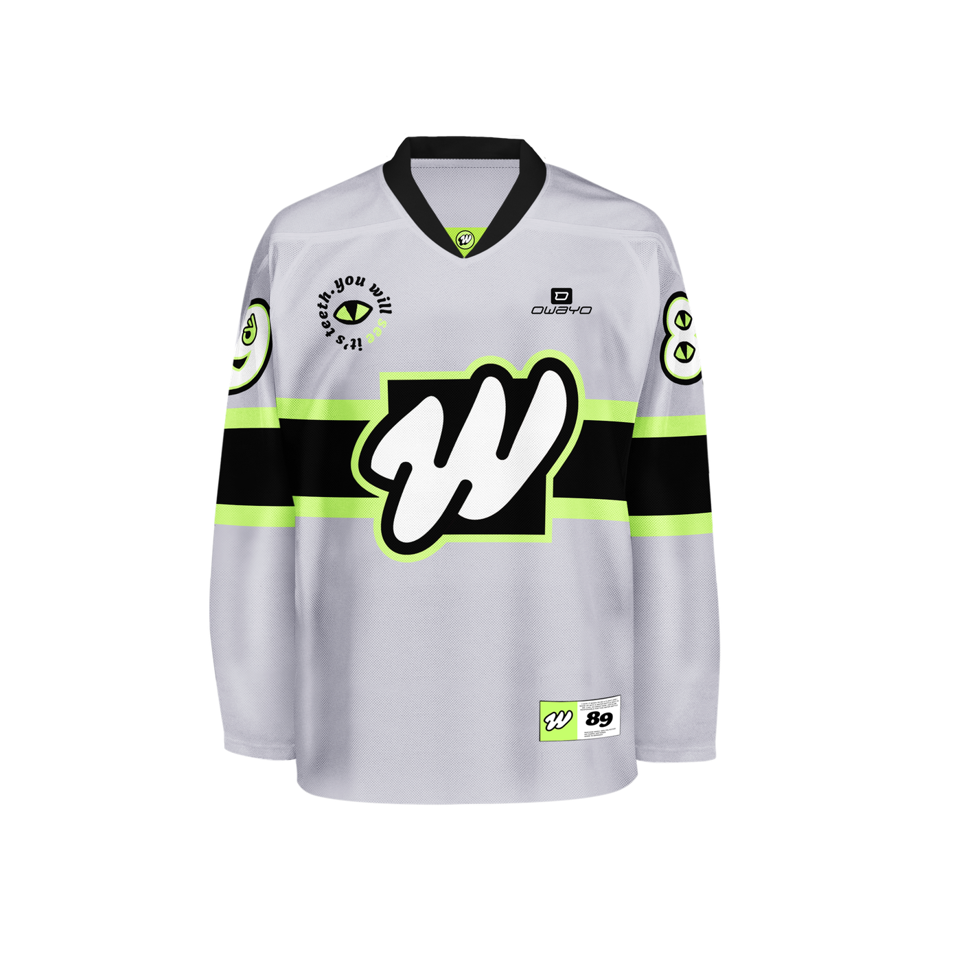 Stay Safe hockey jersey, front